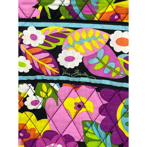 Vera Bradly Pink/Green Va Va Bloom Floral Pattern Backpack School Travel Roomy - Picture 2 of 14